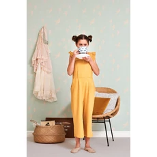 Kép 5/7 - Majvillan Repülő madarak türkiz vlies tapéta Follow The Wind Dusty Turquoise 53 cm X 10 m