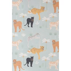 Kép 5/5 - Majvillan Párduc mintás kék vlies gyerek tapéta Black Panther Twilight Blue 53 cm X 10 m