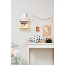 Kép 6/7 - Majvillan Pöttyös szürke vlies gyerek tapéta Stardust Soft Grey 53 cm X 10 m