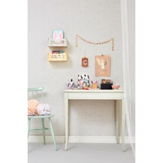 Kép 3/7 - Majvillan Pöttyös szürke vlies gyerek tapéta Stardust Soft Grey 53 cm X 10 m