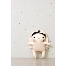 Kép 2/7 - Majvillan Pöttyös szürke vlies gyerek tapéta Stardust Soft Grey 53 cm X 10 m