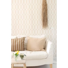 Kép 2/6 - Majvillan Geometrikus bézs vlies tapéta Whipped Cream Butter Beige 53 cm X 10 m