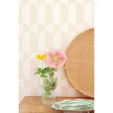 Kép 3/6 - Majvillan Geometrikus bézs vlies tapéta Whipped Cream Butter Beige 53 cm X 10 m