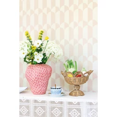 Kép 3/5 - Majvillan Geometrikus barack vlies tapéta Whipped Cream Blush Peach 53 cm X 10 m