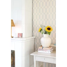 Kép 4/10 - Majvillan Geometrikus kék vlies tapéta Whipped Cream Seafoam Blue 53 cm X 10 m