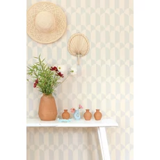 Kép 5/10 - Majvillan Geometrikus kék vlies tapéta Whipped Cream Seafoam Blue 53 cm X 10 m