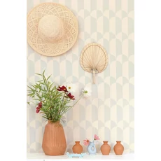 Kép 7/10 - Majvillan Geometrikus kék vlies tapéta Whipped Cream Seafoam Blue 53 cm X 10 m