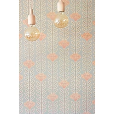 Kép 6/8 - Majvillan Skandináv virágos kék vlies tapéta Caipirinha Mizzle Blue 53 cm X 10 m