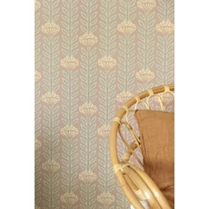 Kép 5/9 - Majvillan Skandináv virágos barna vlies tapéta Caipirinha Misty Taube Brown 53 cm X 10 m