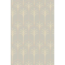 Kép 7/7 - Majvillan Pálmaleveles art deco kék vlies tapéta Lolo Mizzle Blue 53 cm X 10 m