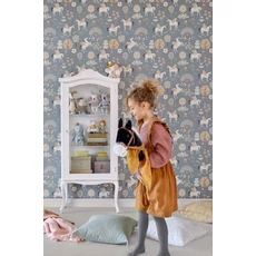 Kép 2/5 - Majvillan Vidám unikornosok kék vlies gyerek tapéta True Unicorns Evening Blue 53 cm X 10 m