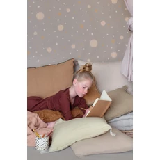 Kép 4/4 - Majvillan Pöttyös sötétszürke vlies gyermek tapéta Confetti Mysterious Grey 53 cm X 10 m