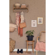 Kép 2/6 - Majvillan Pöttyös barna vlies gyerek tapéta Animal Dots Soft Brown 53 cm X 10 m