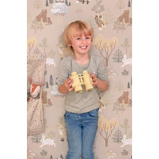 Kép 1/6 - Majvillan Erdei állatok a fák alatt bézs vlies gyerek tapéta Deep Forest Soft Beige 53 cm X 10 m