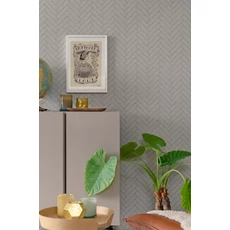 Kép 2/4 - Majvillan Modern halszálka mintás szürkéskék vlies tapéta Herringbone Greige Blue 53 cm X 10 m