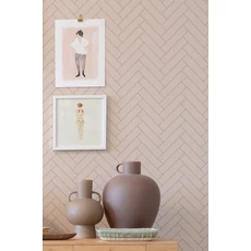 Kép 3/6 - Majvillan Modern halszálka mintás bézs vlies tapéta Herringbone Sandy Beige 53 cm X 10 m
