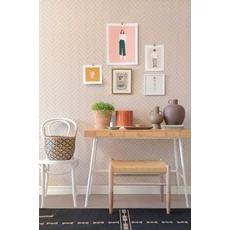 Kép 2/6 - Majvillan Modern halszálka mintás bézs vlies tapéta Herringbone Sandy Beige 53 cm X 10 m