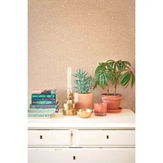 Kép 3/5 - Majvillan Pöttyös barna vlies gyerek tapéta Dots Teddy Brown 53 cm X 10 m