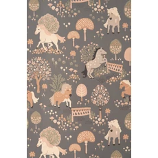 Kép 4/9 - Majvillan Vidám pónis szürke vlies gyerek tapéta My Sweet Stone Grey 53 cm X 10 m