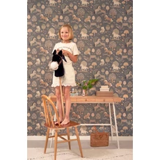 Kép 5/9 - Majvillan Vidám pónis szürke vlies gyerek tapéta My Sweet Stone Grey 53 cm X 10 m