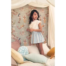 Kép 5/8 - Majvillan Hableányos kék vlies gyerek tapéta Mermaid Reef Ocean Blue 53 cm X 10 m