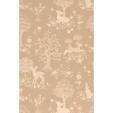 Kép 8/8 - Majvillan Bájos őzikés barna vlies gyerek tapéta Summer Fields Soft Brown 53 cm X 10 m