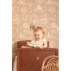 Kép 3/8 - Majvillan Bájos őzikés barna vlies gyerek tapéta Summer Fields Soft Brown 53 cm X 10 m