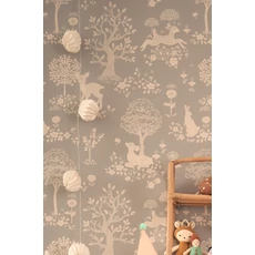 Kép 5/9 - Majvillan Bájos őzikés szürkéskék vlies gyerek tapéta Summer Fields Dusty Blue 53 cm X 10 m