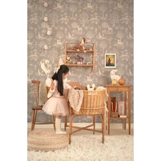 Kép 7/9 - Majvillan Bájos őzikés szürkéskék vlies gyerek tapéta Summer Fields Dusty Blue 53 cm X 10 m