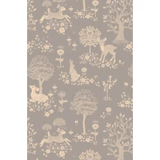 Kép 8/9 - Majvillan Bájos őzikés szürkéskék vlies gyerek tapéta Summer Fields Dusty Blue 53 cm X 10 m