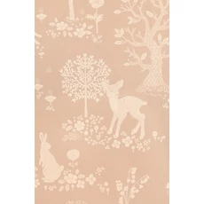 Kép 1/9 - Majvillan Bájos őzikés rózsaszín vlies gyerek tapéta Summer Fields Dusty Pink 53 cm X 10 m