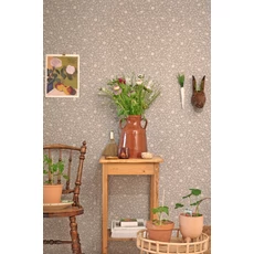 Kép 5/8 - Majvillan Apró virágos szürkéskék vlies gyerek tapéta Flora Dusty Blue 53 cm X 10 m