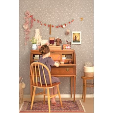 Kép 2/8 - Majvillan Apró virágos szürkéskék vlies gyerek tapéta Flora Dusty Blue 53 cm X 10 m