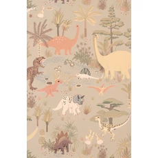 Kép 7/12 - Majvillan Dínós zöld vlies gyerek tapéta Dinosaur Vibes Soft Green 53 cm X 10 m