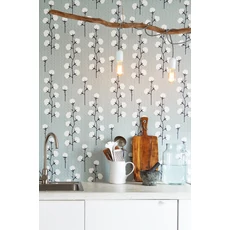 Kép 2/3 - Majvillan Gyapotvirágos szürke vlies tapéta Sweet Cotton Grey 53 cm X 10 m