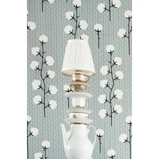 Kép 3/3 - Majvillan Gyapotvirágos szürke vlies tapéta Sweet Cotton Grey 53 cm X 10 m