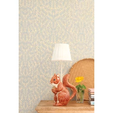 Kép 5/28 - Majvillan Levélmintás kék vlies tapéta French Blond Sea Breeze Blue 53 cm X 10 m