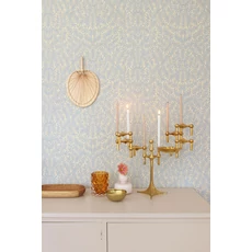 Kép 21/28 - Majvillan Levélmintás kék vlies tapéta French Blond Sea Breeze Blue 53 cm X 10 m