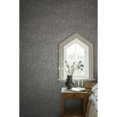 Kép 4/4 - Sandberg Bodzavirágos modern szürke vlies tapéta Malin Minderal Gray 53 cm X 10 m