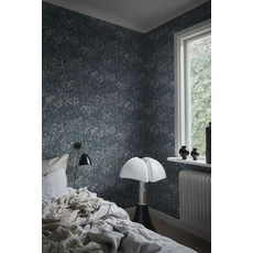 Kép 3/4 - Sandberg Bodzavirágos modern kék vlies tapéta Malin Indigo Blue 53 cm X 10 m