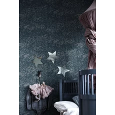 Kép 2/4 - Sandberg Bodzavirágos modern kék vlies tapéta Malin Indigo Blue 53 cm X 10 m