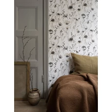 Kép 3/4 - Sandberg Vadvirágos modern barna vlies tapéta Lo Hazel 53 cm X 10 m