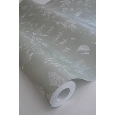 Kép 6/6 - Sandberg Erdő állatai zöld vlies gyerek tapéta Hollie Pistachio 53 cm X 10 m