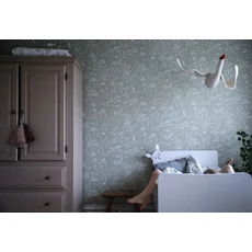 Kép 5/6 - Sandberg Erdő állatai zöld vlies gyerek tapéta Hollie Pistachio 53 cm X 10 m