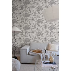 Kép 5/6 - Sandberg Egzotikus dzsungel mintás bézs vlies tapéta Moa Sandstone 53 cm X 10 m