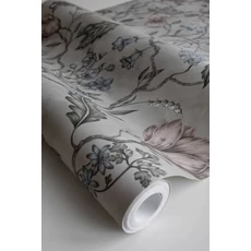 Kép 6/6 - Sandberg Virág mintás klasszikus szürke vlies tapéta Linda Clay 53 cm X 10 m