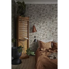 Kép 3/6 - Sandberg Virág mintás klasszikus szürke vlies tapéta Linda Clay 53 cm X 10 m