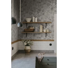 Kép 3/4 - Sandberg Virág mintás klasszikus bézs vlies tapéta Linda Sandstone 53 cm X 10 m