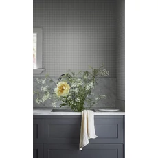 Kép 2/2 - Sandberg Kockás klasszikus kék vlies tapéta Herman Misty blue 53 cm X 10 m