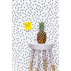 Kép 2/4 - Sandberg Pöttyös modern fekete-fehér vlies tapéta Ella Black 53 cm X 10 m